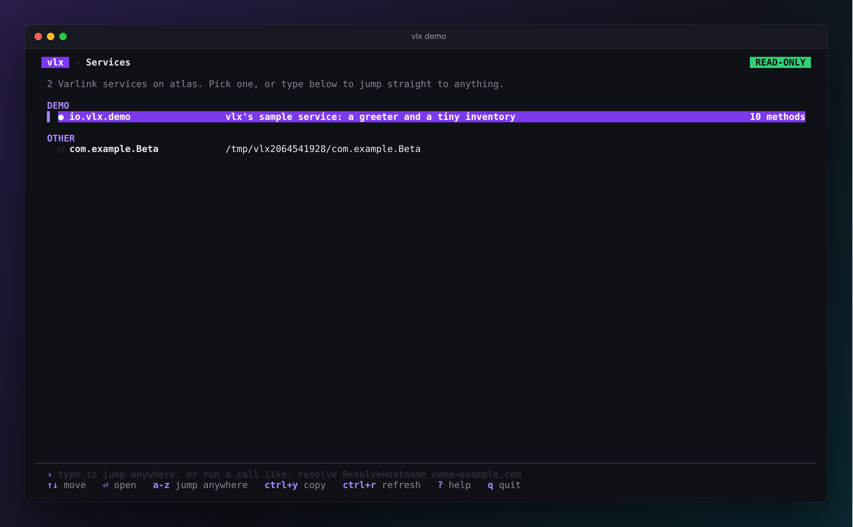 The explorer's home page